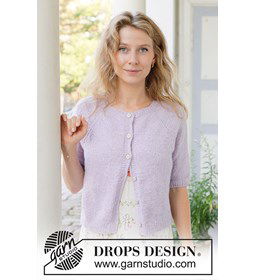 Lavender Dust Cardigan gemaakt van DROPS Sky