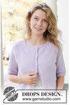 Breipatroon Lavender Dust Cardigan van andere kant