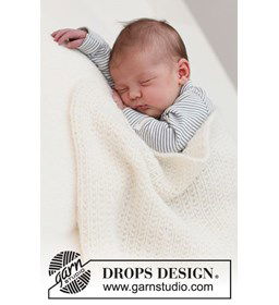 Babydeken gemaakt van rondbreinaald nr 6