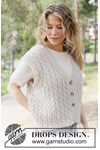 Breipatroon Soft Braid Vest met Knopen van andere kant