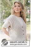 Breipatroon Soft Braid Vest met Knopen van andere kant
