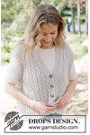Breipatroon Soft Braid Vest met Knopen van andere kant