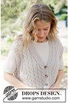 Breipatroon Soft Braid Vest met Knopen van andere kant