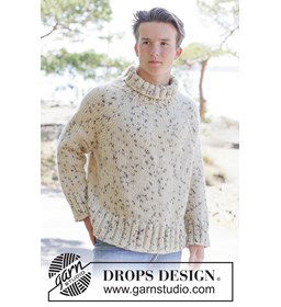 Warme wollen heren trui met col en raglanmouwen gemaakt van Naaiartikelen