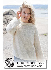 Zachte alpaca trui met raglan en ballonmouwen