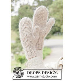 Luxe Wanten met Kabelpatroon in Alpaca en Mohair Zijde gemaakt van Handwerk accesoires