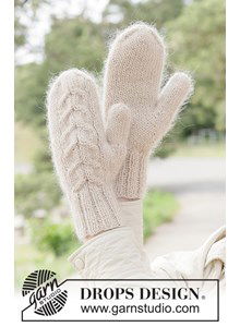 Luxe Wanten met Kabelpatroon in Alpaca en Mohair Zijde