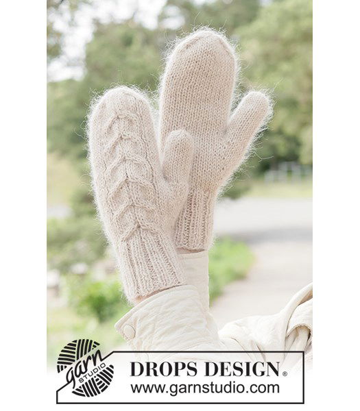 Breipatroon Luxe Wanten met Kabelpatroon in Alpaca en Mohair Zijde