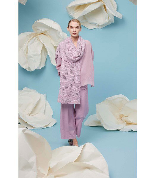 Breipatroon Lang brede sjaal Rosetta