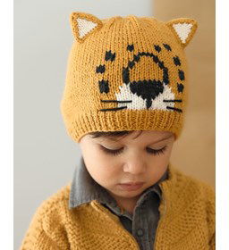 Kindermuts met tijger gemaakt van Phildar Phil Partner 3,5