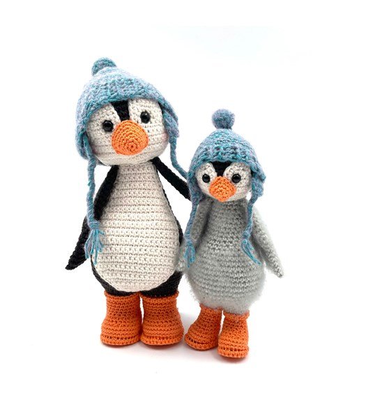 Haakpatroon Pinguins Jippe en Jeppi moeder en kind