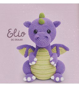 Knuffel draak gemaakt van Scheepjes Catona 25 en 10 gram