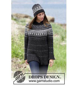 Trui met muts gemaakt van Drops Air