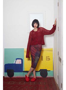 Damesvest met reverkraag