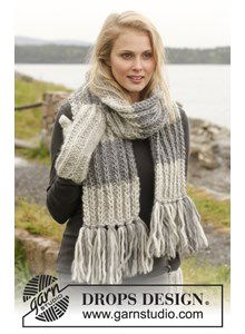 Sjaal en wanten met franjes