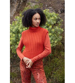 Damesspencer met col gemaakt van Lang Yarns Wooladdicts Memory