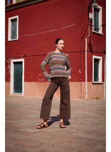 meerkleurige damestrui Day in fantasiepatroon