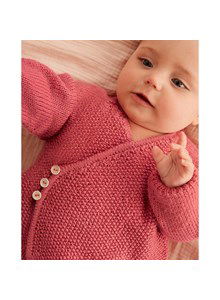 babyvest met a-symmetrische overslag