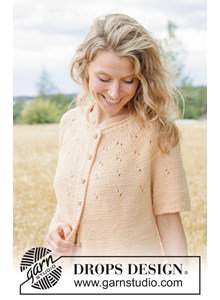 katoenen zomervest met korte mouwen en kantpatroon