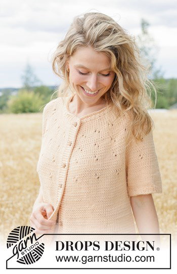 katoenen zomervest met korte mouwen en kantpatroon