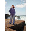 Driekleurige poncho in halfpatentsteek gemaakt van Lang Yarns Donegal Woolen Spun