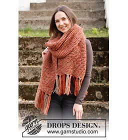 Damessjaal gemaakt van Drops Brushed Alpaca Silk