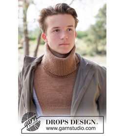 Gebreide halswarmer heren in tricot- en boordsteek gemaakt van Naaiartikelen