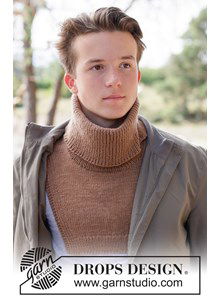 Gebreide halswarmer heren in tricot- en boordsteek