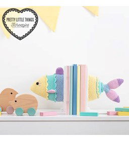 Boekensteun Amigurumi Fish Bookends gemaakt van Scheepjes Catona 25 en 10 gram