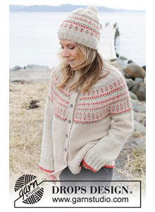 Damesvest met ronde pas in Noorspatroon