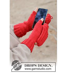 Gebreide polswarmers met handige flip-top wanten gemaakt van Haaknaalden