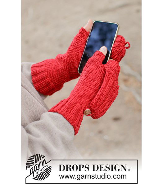 Breipatroon Gebreide polswarmers met handige flip-top wanten