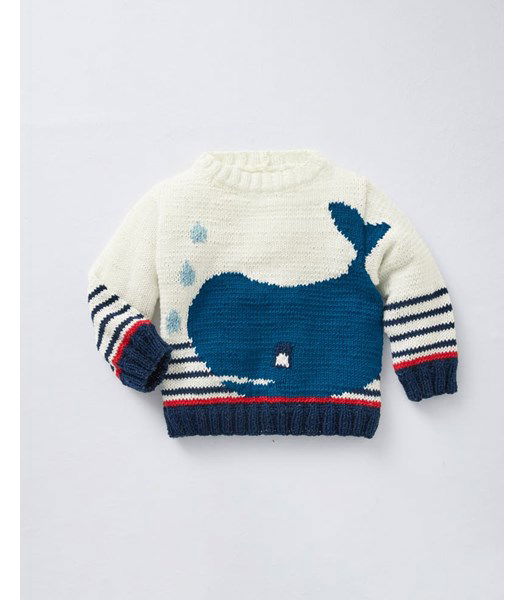 Breipatroon Kindertrui met walvis