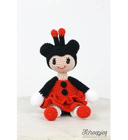 Lieveheersbeestje gemaakt van Scheepjes Catona 25 en 10 gram