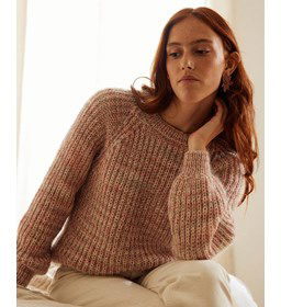 Damestrui Hubertine met raglan gemaakt van Phildar Phil Exotique