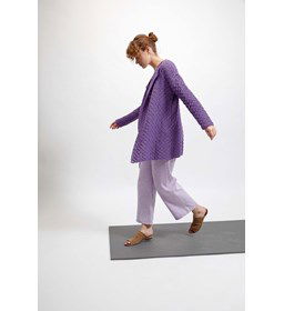 Damesvest in ruitpatroon