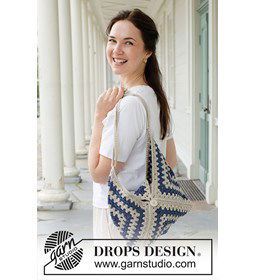 Coastal Letter Bag gemaakt van Drops Bomull lin