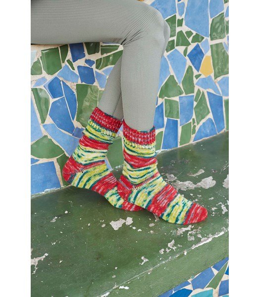 Breipatroon Meerkleurige sokken