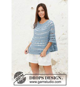 Poncho voor dames gemaakt van Drops Big Merino