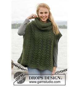 Poncho gemaakt van Drops Alpaca