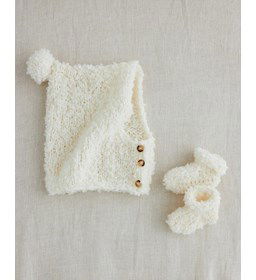 Sokjes van boucle garen gemaakt van Phildar Phil Alpaga Boucle