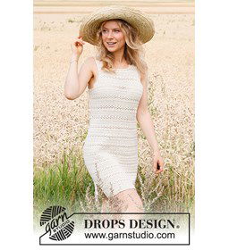 Damesjurk gemaakt van Drops Cotton Merino