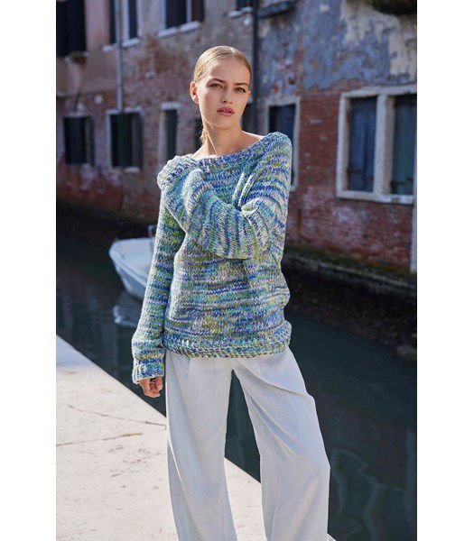 Breipatroon damestrui April met wijde halsboord