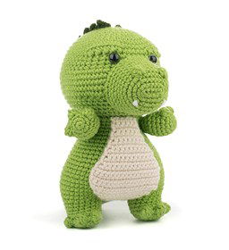 Krokodil gemaakt van DMC borduurgaren 18