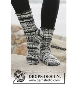 Gehaakte sokken, van boven naar beneden gehaakt van Fabel. Maat 37-4