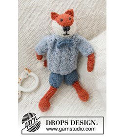 Vos knuffel gemaakt van Drops Alpaca