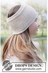 Breipatroon Hoofdband Ivory Turn Headband van andere kant