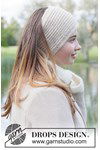 Breipatroon Hoofdband Ivory Turn Headband van andere kant