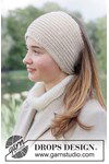 Breipatroon Hoofdband Ivory Turn Headband van andere kant