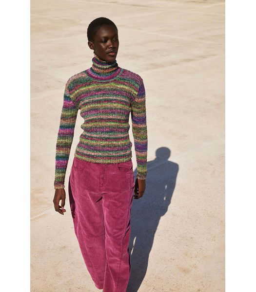Breipatroon Damestrui met col Rainbow Soul